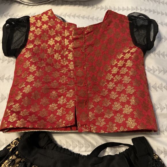 Small Kids Lehenga Choli 2 pc dress Baby Girls Lehenga Top Designer 12-18 Month - Picture 3 of 8